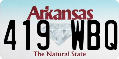 AR license plate 419WBQ