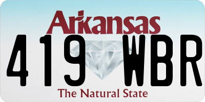AR license plate 419WBR