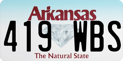 AR license plate 419WBS