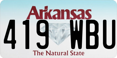 AR license plate 419WBU