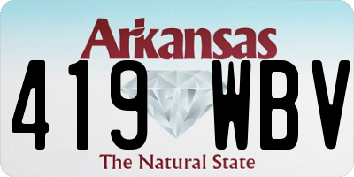 AR license plate 419WBV