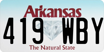 AR license plate 419WBY