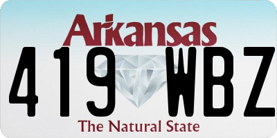 AR license plate 419WBZ