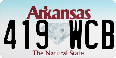 AR license plate 419WCB