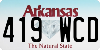 AR license plate 419WCD
