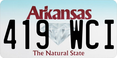AR license plate 419WCI