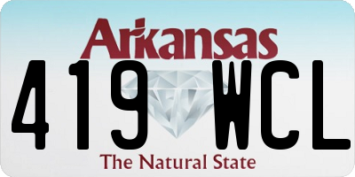 AR license plate 419WCL