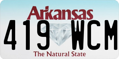 AR license plate 419WCM