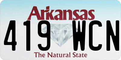 AR license plate 419WCN