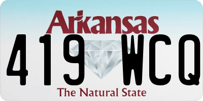 AR license plate 419WCQ