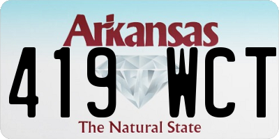 AR license plate 419WCT