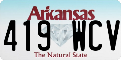 AR license plate 419WCV