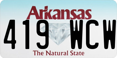 AR license plate 419WCW