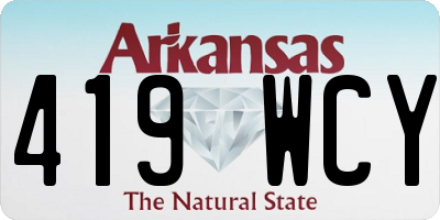 AR license plate 419WCY