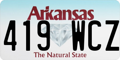AR license plate 419WCZ