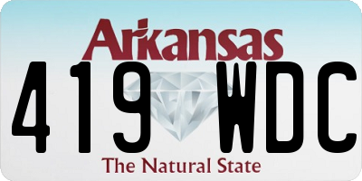 AR license plate 419WDC