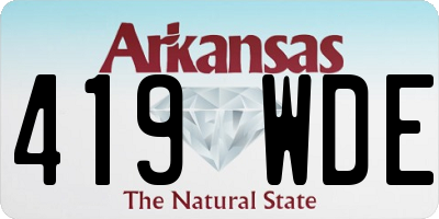AR license plate 419WDE