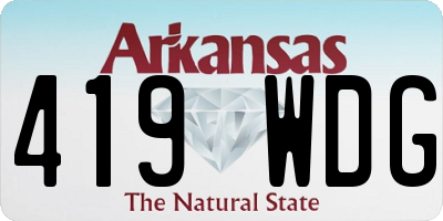 AR license plate 419WDG