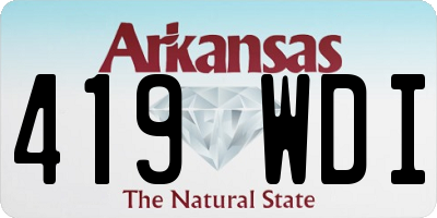 AR license plate 419WDI