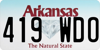 AR license plate 419WDO
