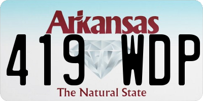 AR license plate 419WDP