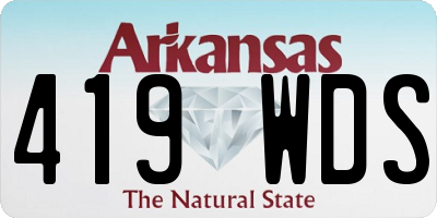 AR license plate 419WDS