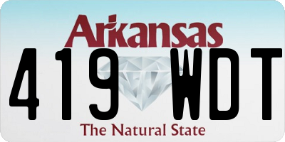 AR license plate 419WDT