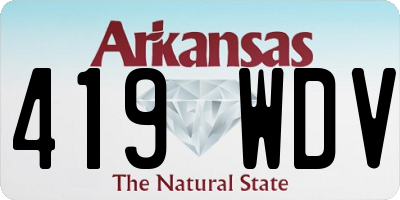 AR license plate 419WDV
