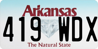 AR license plate 419WDX