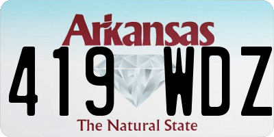 AR license plate 419WDZ