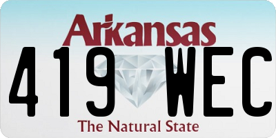 AR license plate 419WEC