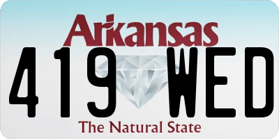 AR license plate 419WED