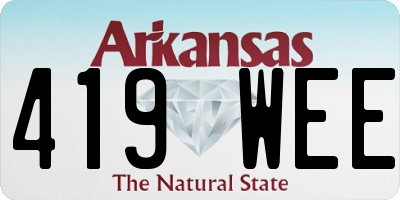 AR license plate 419WEE