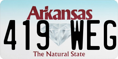 AR license plate 419WEG