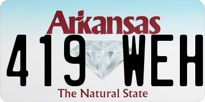 AR license plate 419WEH