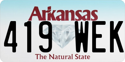 AR license plate 419WEK
