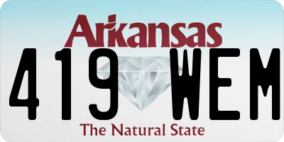 AR license plate 419WEM