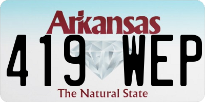 AR license plate 419WEP