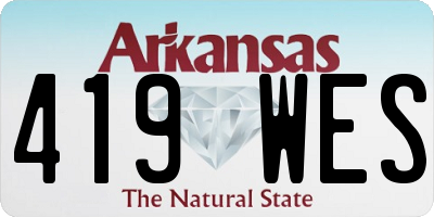AR license plate 419WES