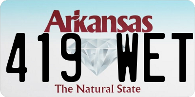 AR license plate 419WET