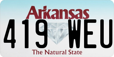 AR license plate 419WEU