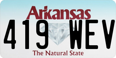 AR license plate 419WEV
