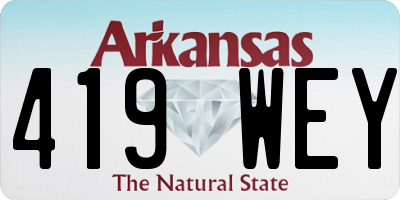 AR license plate 419WEY