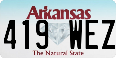 AR license plate 419WEZ