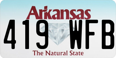 AR license plate 419WFB