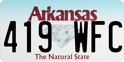 AR license plate 419WFC