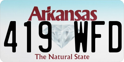 AR license plate 419WFD