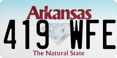 AR license plate 419WFE
