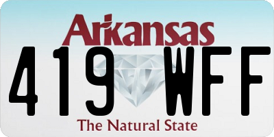 AR license plate 419WFF
