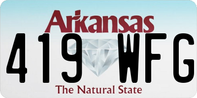 AR license plate 419WFG